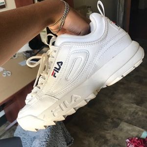 White FILA disruptor 2